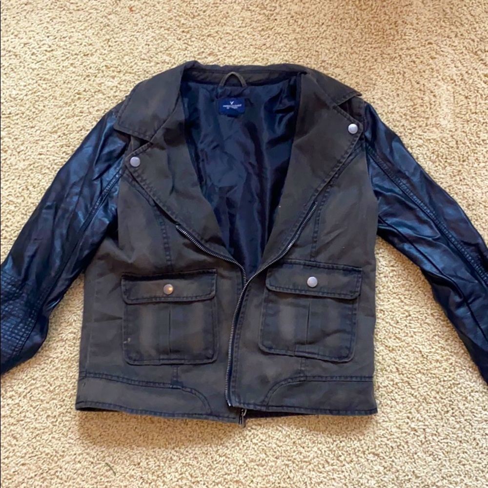Leather/army jacket